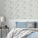 160331WR floral peel and stick wallpaper bedroom from Surface Style