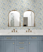 160331WR floral peel and stick wallpaper bathroom from Surface Style