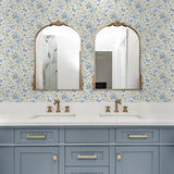 160331WR floral peel and stick wallpaper bathroom from Surface Style