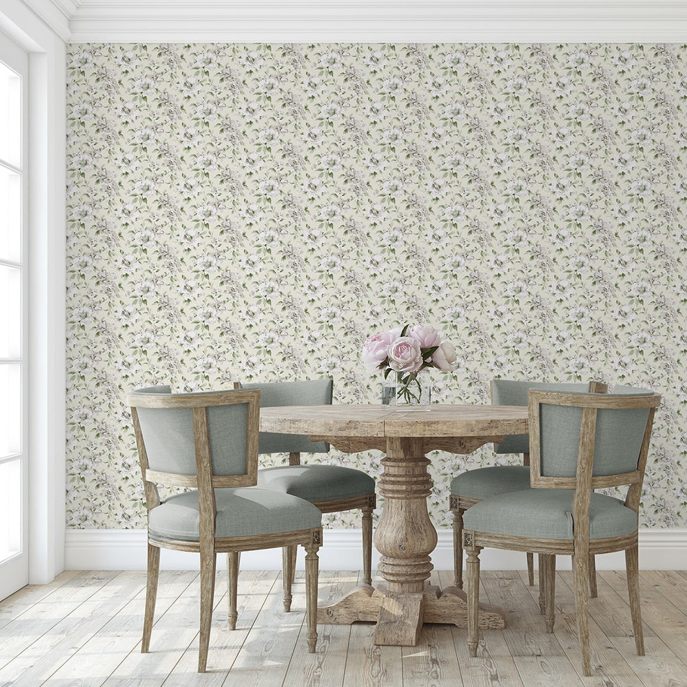 
                  
                    160332WR floral peel and stick wallpaper dining room from Surface Style
                  
                