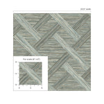 160340WR geometric faux grasscloth peel and stick wallpaper scale from Surface Style