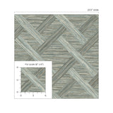 160340WR geometric faux grasscloth peel and stick wallpaper scale from Surface Style