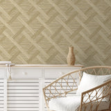 160341WR geometric faux grasscloth peel and stick wallpaper decor from Surface Style