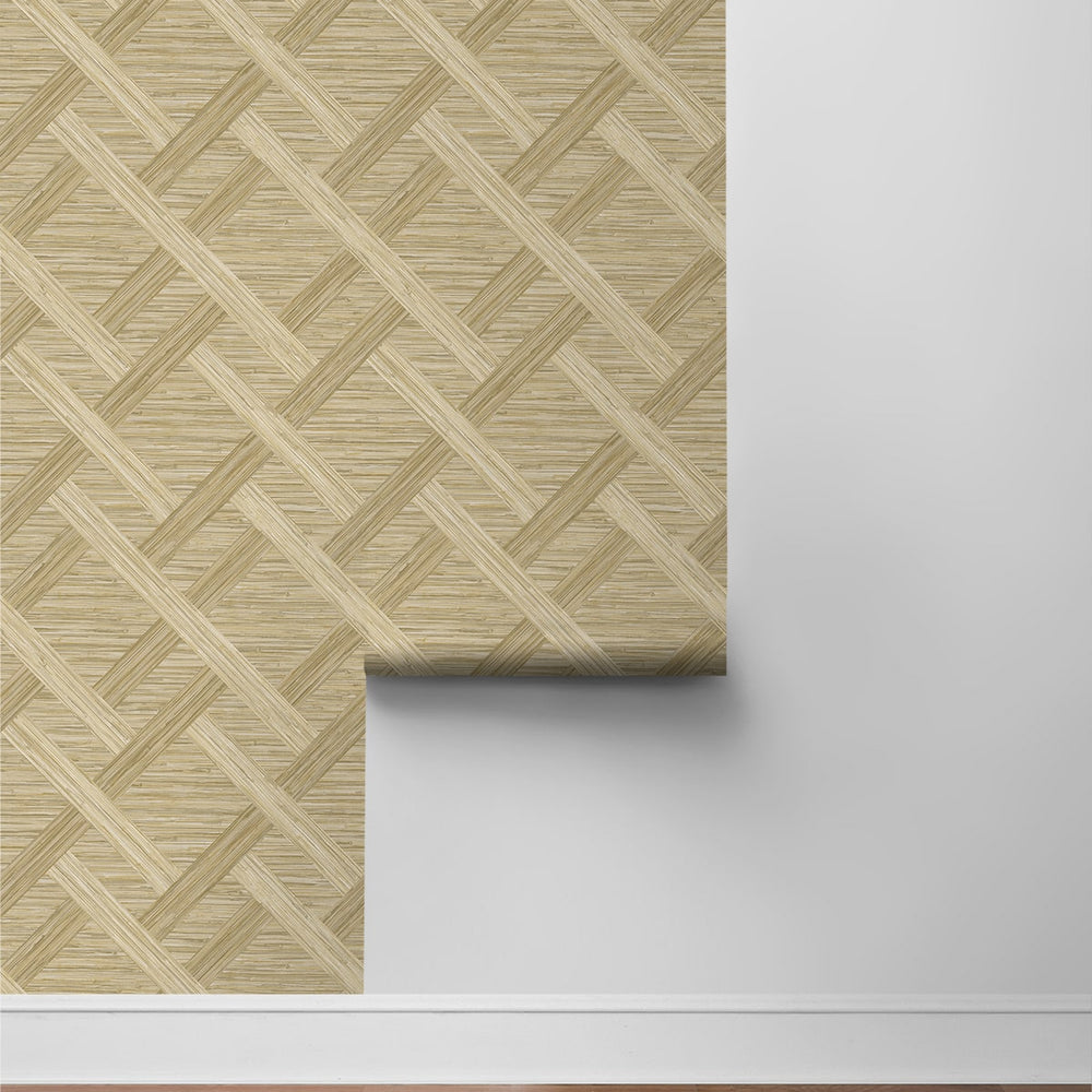 
                  
                    160341WR geometric faux grasscloth peel and stick wallpaper roll from Surface Style
                  
                