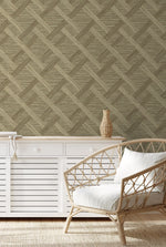 160342WR geometric faux grasscloth peel and stick wallpaper accent from Surface Style