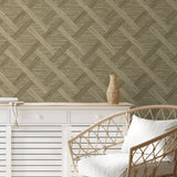 160342WR geometric faux grasscloth peel and stick wallpaper accent from Surface Style