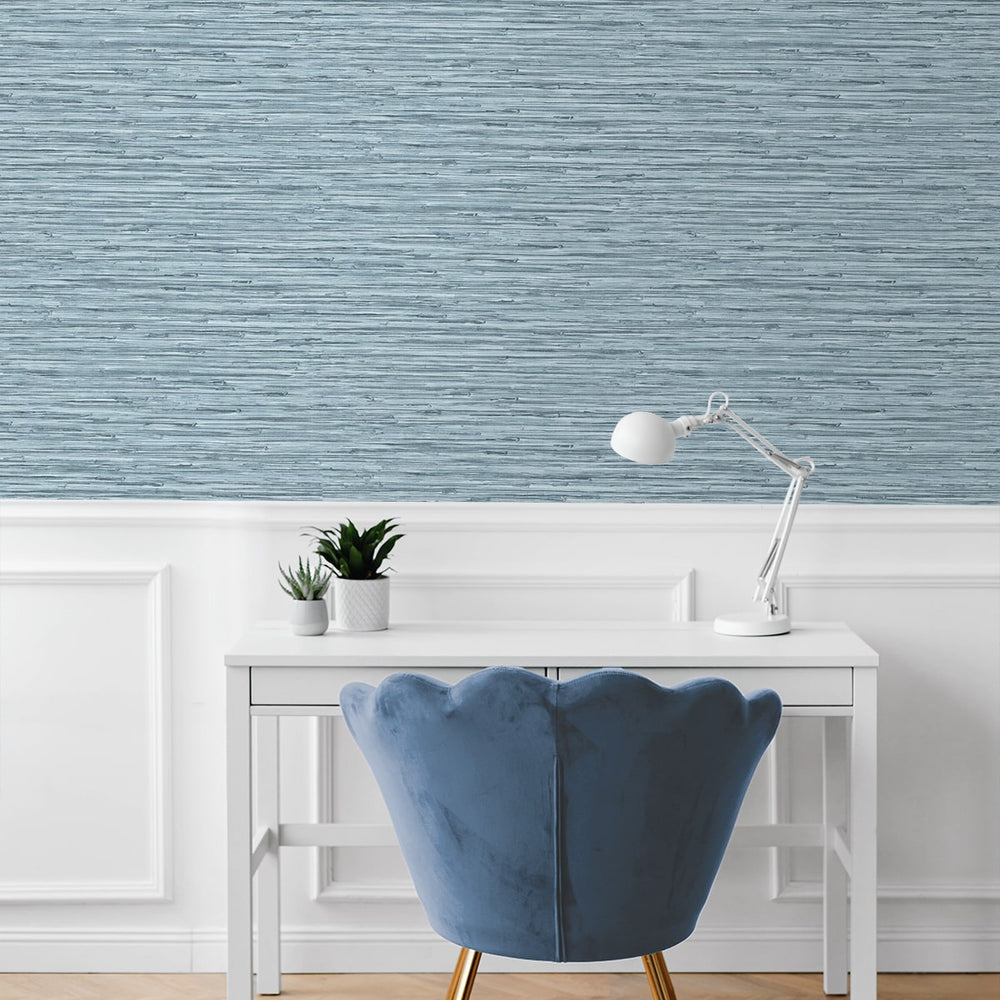 
                  
                    160350WR faux grasscloth peel and stick wallpaper office from Surface Style
                  
                