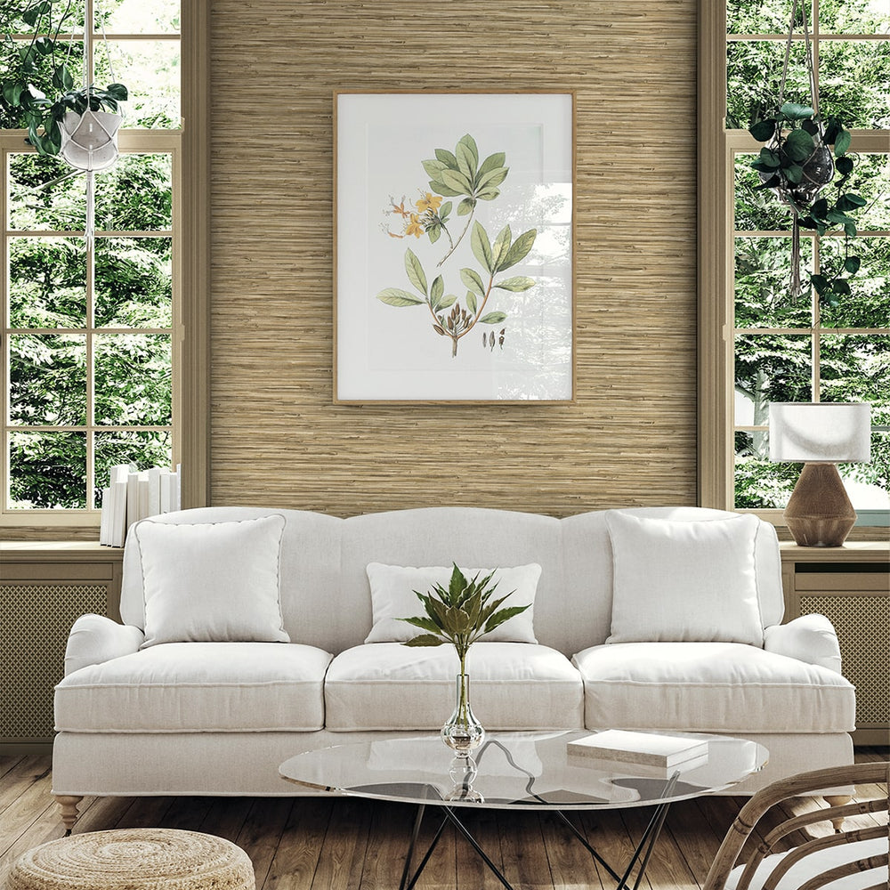 
                  
                    160352WR faux grasscloth peel and stick wallpaper living room from Surface Style
                  
                