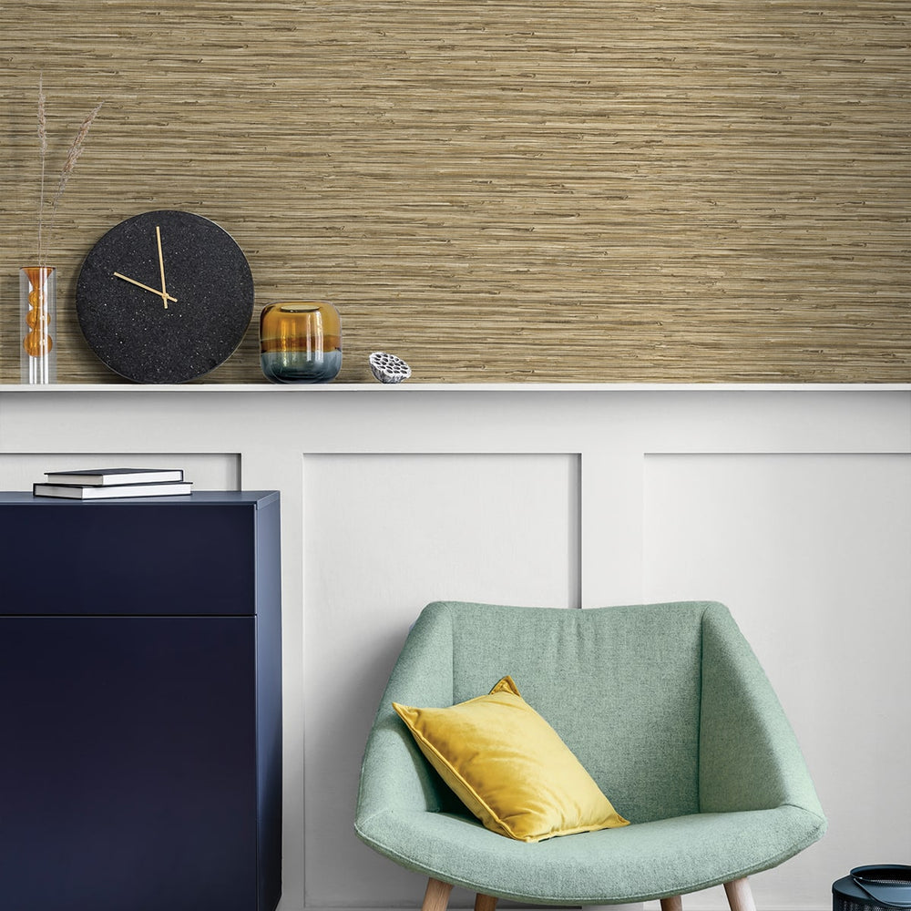 
                  
                    160352WR faux grasscloth peel and stick wallpaper entryway from Surface Style
                  
                