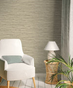 160353WR faux grasscloth peel and stick wallpaper entryway from Surface Style