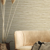 160354WR faux grasscloth peel and stick wallpaper living room from Surface Style