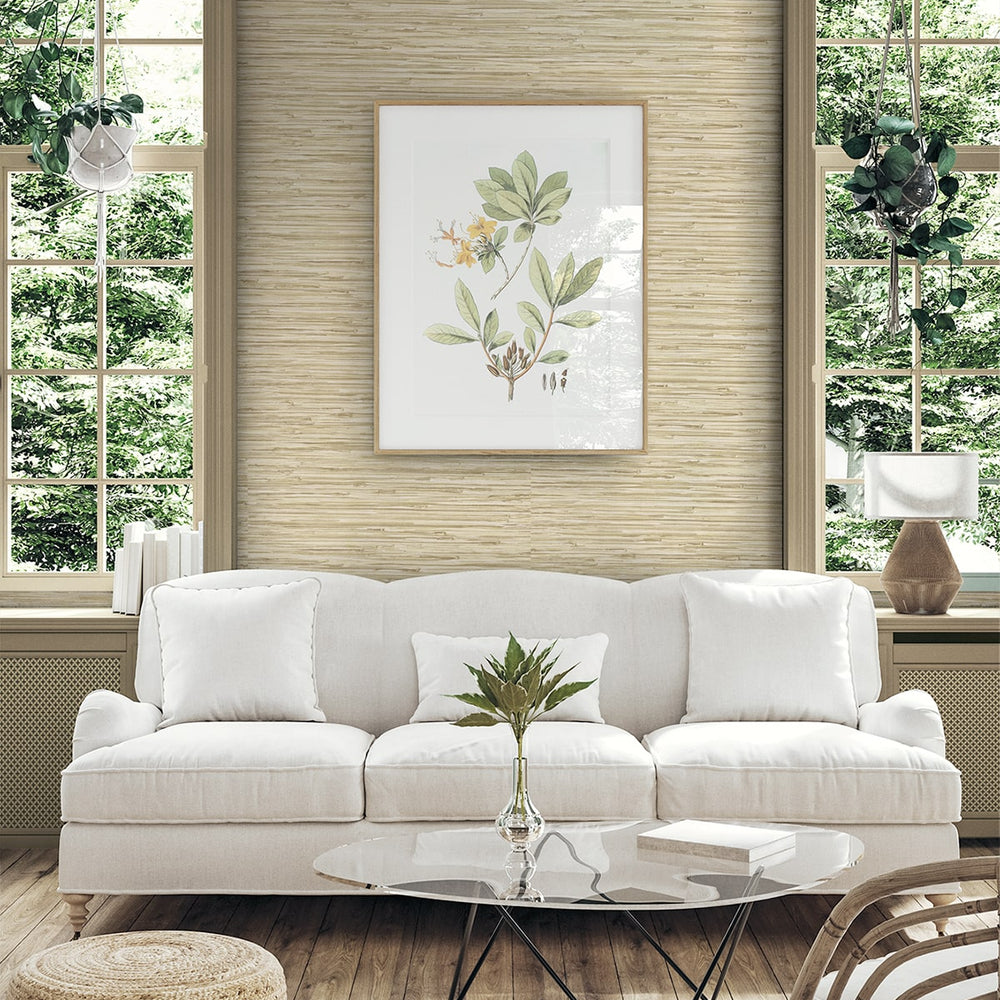 
                  
                    160354WR faux grasscloth peel and stick wallpaper accent from Surface Style
                  
                
