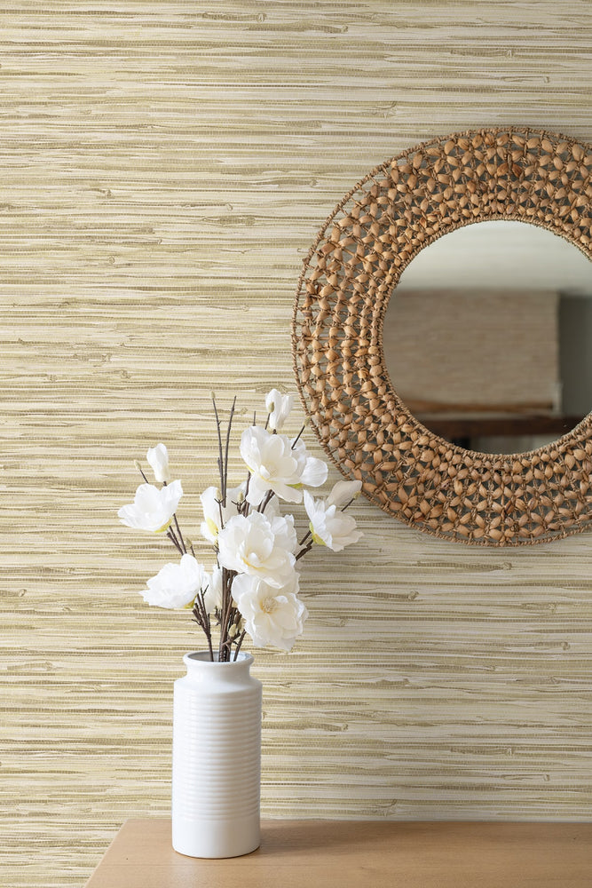 160354WR faux grasscloth peel and stick wallpaper accent from Surface Style