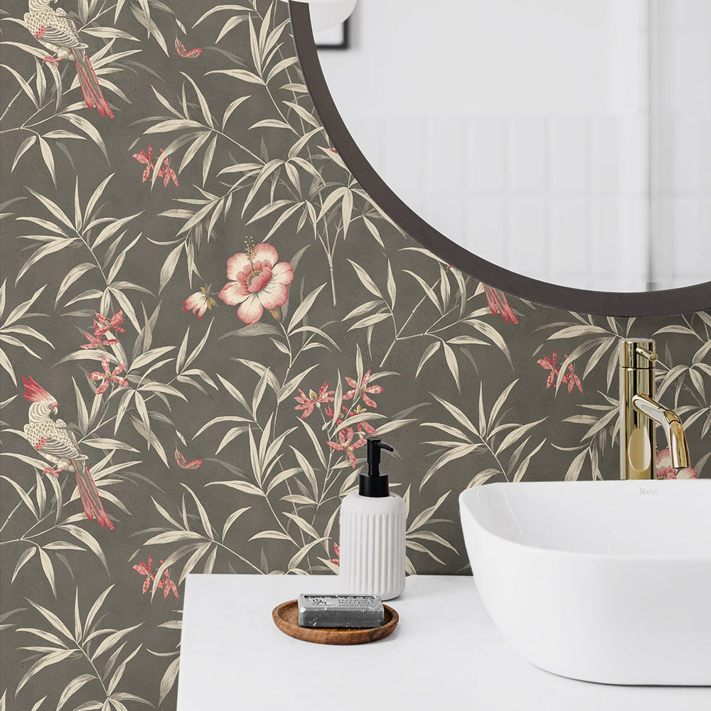 
                  
                    160360WR chinoiserie peel and stick wallpaper bathroom from Surface Style
                  
                