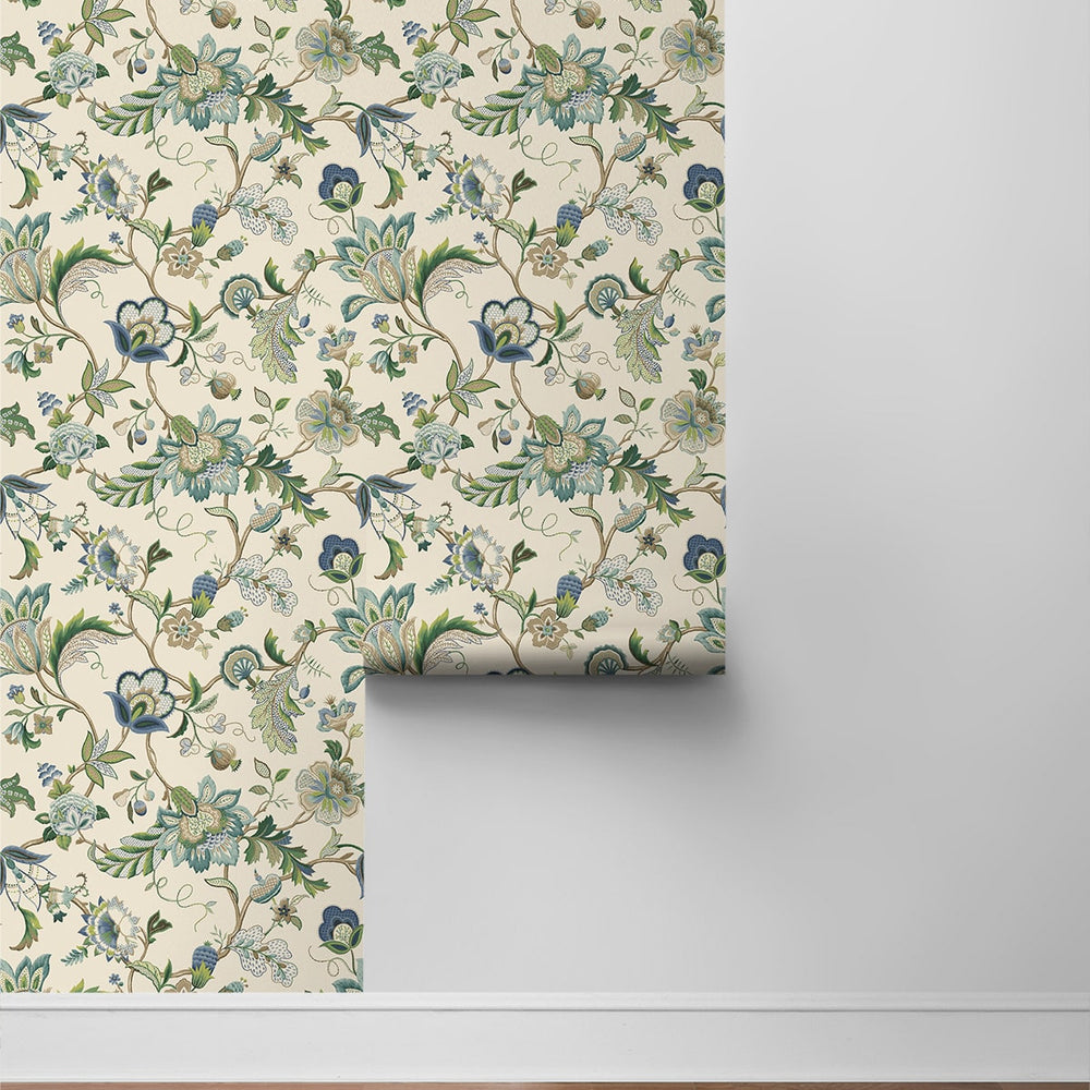 
                  
                    160380WR floral jacobean peel and stick wallpaper roll from Surface Style
                  
                