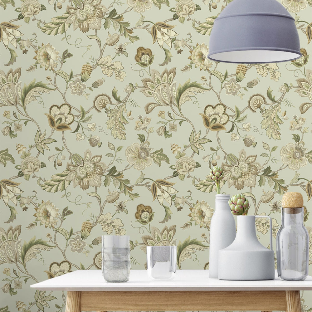 
                  
                    160381WR floral jacobean peel and stick wallpaper accent from Surface Style
                  
                