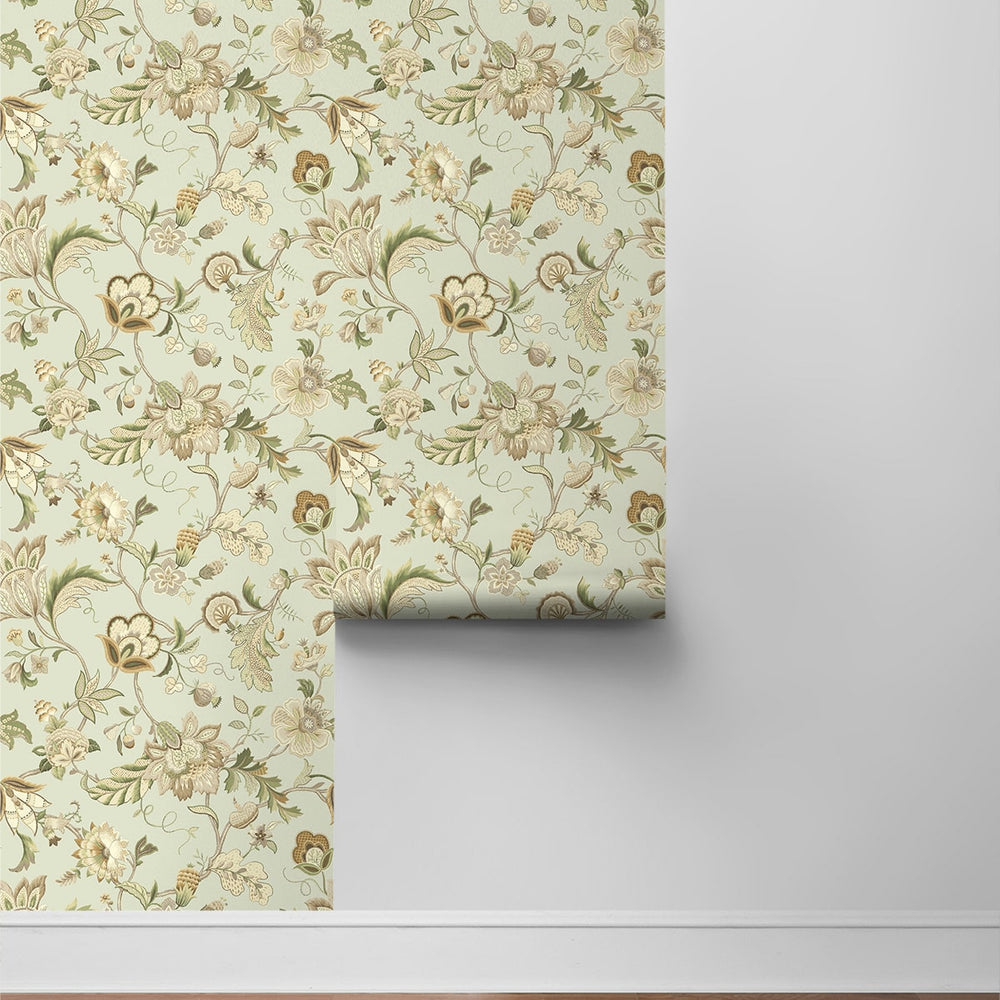 
                  
                    160381WR floral jacobean peel and stick wallpaper roll from Surface Style
                  
                