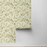 160381WR floral jacobean peel and stick wallpaper roll from Surface Style