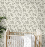 160390WR bunny peel and stick wallpaper nursery from Surface Style