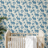 160391WR bunny peel and stick wallpaper nursery from Surface Style