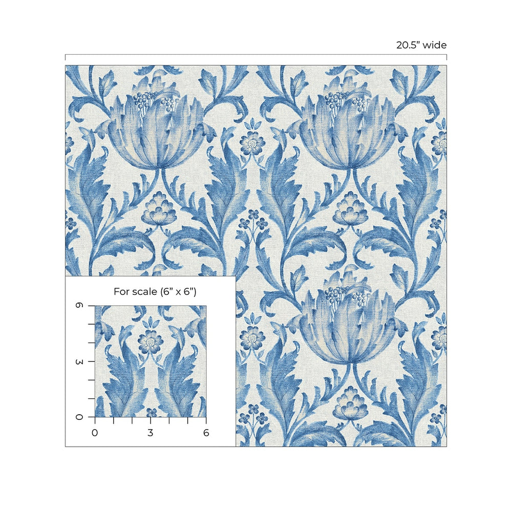 
                  
                    160400WR vintage floral peel and stick wallpaper scale from Surface Style
                  
                