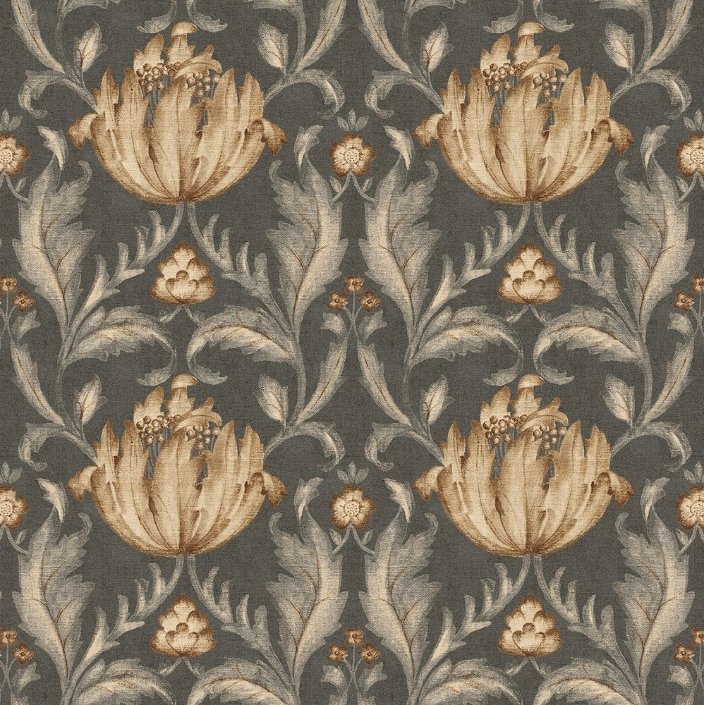160401WR vintage floral peel and stick wallpaper from Surface Style