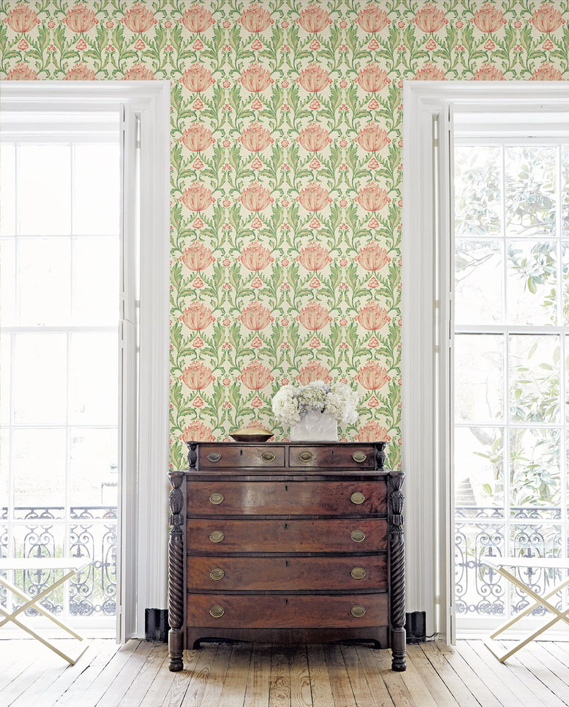 160402WR vintage floral peel and stick wallpaper decor from Surface Style