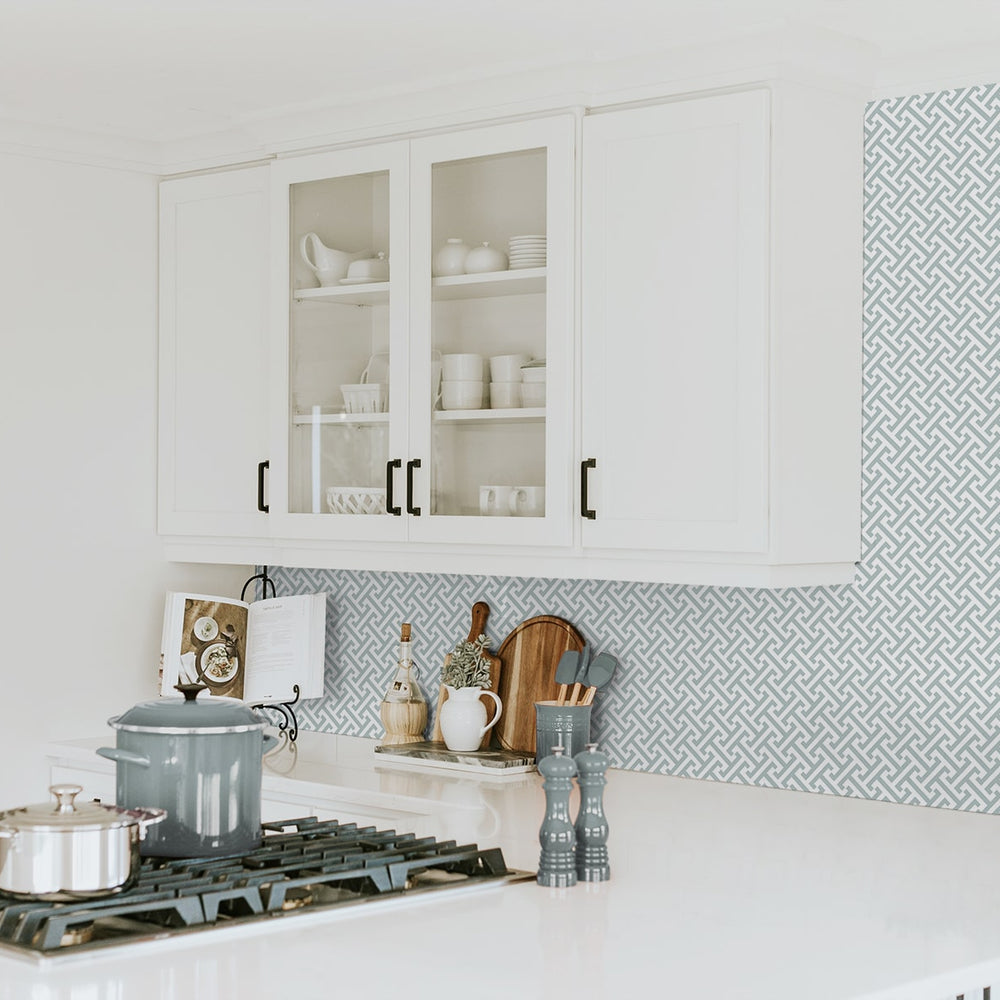 
                  
                    160410WR geometric peel and stick wallpaper kitchen from Surface Style
                  
                