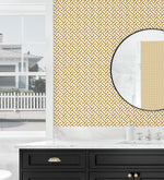 160411WR geometric peel and stick wallpaper bathroom from Surface Style