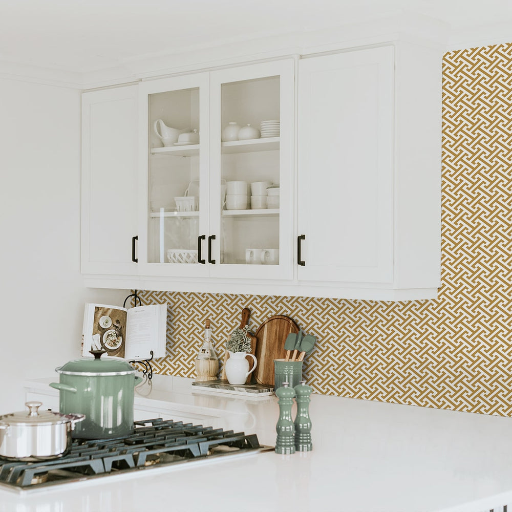
                  
                    160411WR geometric peel and stick wallpaper kitchen from Surface Style
                  
                