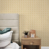 160411WR geometric peel and stick wallpaper bedroom from Surface Style