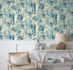 160420WR botanical peel and stick wallpaper entryway from Surface Style