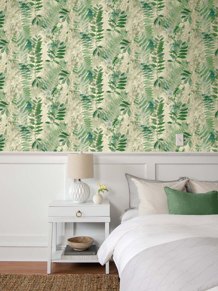160421WR botanical peel and stick wallpaper bedroom from Surface Style