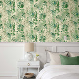 160421WR botanical peel and stick wallpaper bedroom from Surface Style