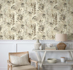 160422WR botanical peel and stick wallpaper entryway from Surface Style