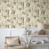 160422WR botanical peel and stick wallpaper entryway from Surface Style