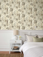 160422WR botanical peel and stick wallpaper bedroom from Surface Style
