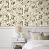 160422WR botanical peel and stick wallpaper bedroom from Surface Style