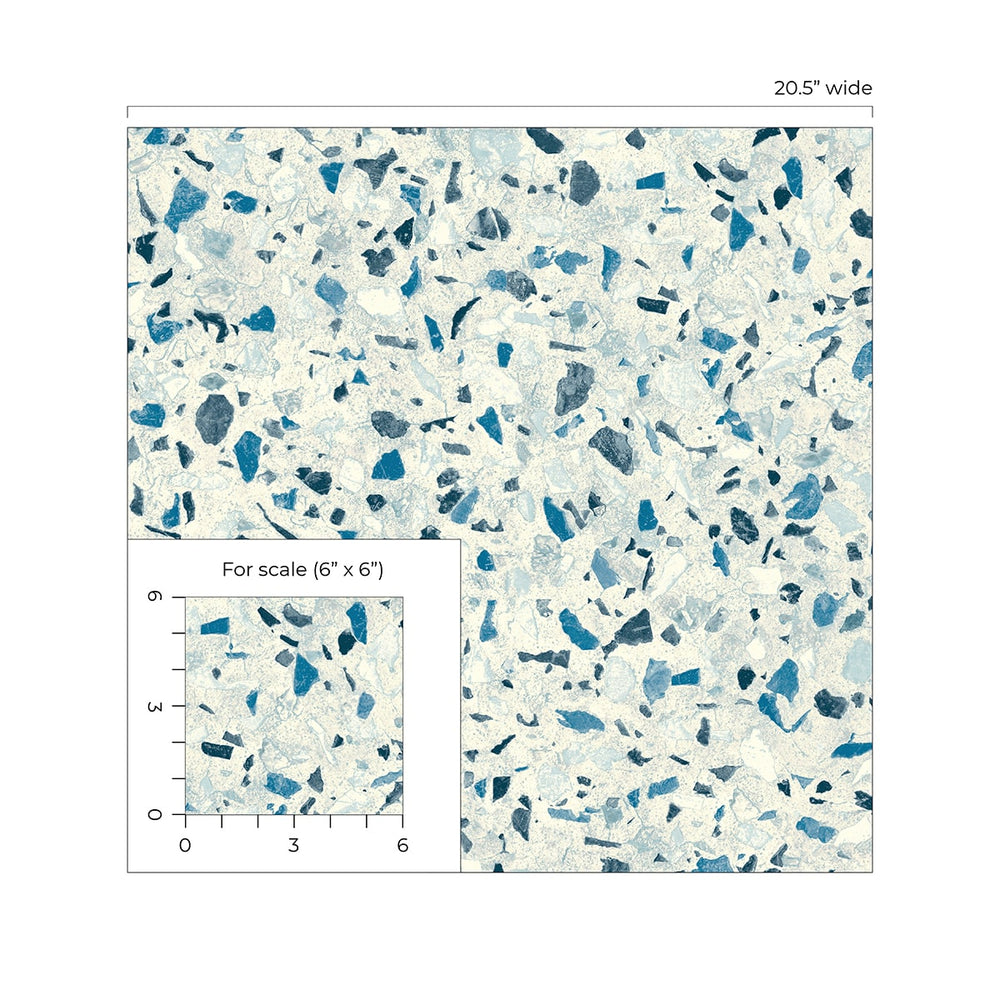 160430WR terrazzo peel and stick wallpaper scale from Surface Style