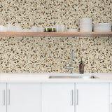 160431WR terrazzo peel and stick wallpaper kitchen from Surface Style