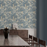 160440WR vintage peel and stick wallpaper dining room from Surface Style