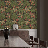 160441WR vintage peel and stick wallpaper dining room from Surface Style