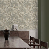 160442WR vintage peel and stick wallpaper dining room from Surface Style