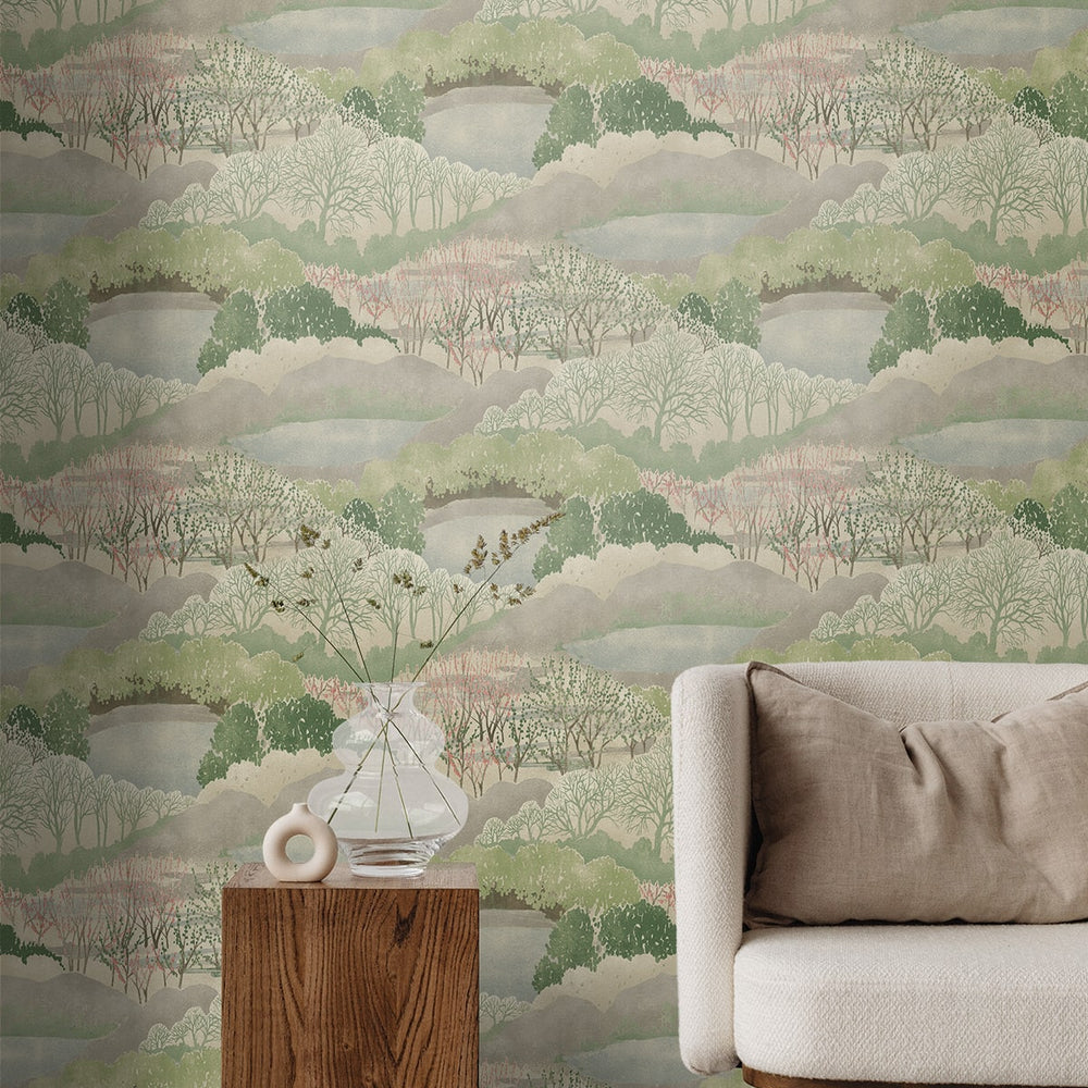 
                  
                    160450WR botanical peel and stick wallpaper living room from Surface Style
                  
                