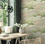 160450WR botanical peel and stick wallpaper office from Surface Style