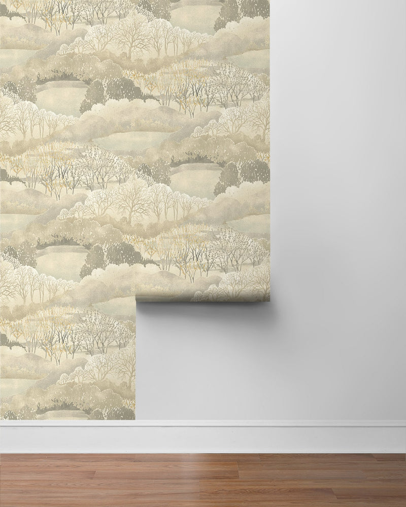 160451WR botanical peel and stick wallpaper roll from Surface Style