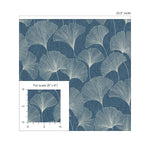 160460WR gingko leaf peel and stick wallpaper scale from Surface Style
