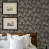 160461WR gingko leaf peel and stick wallpaper bedroom from Surface Style