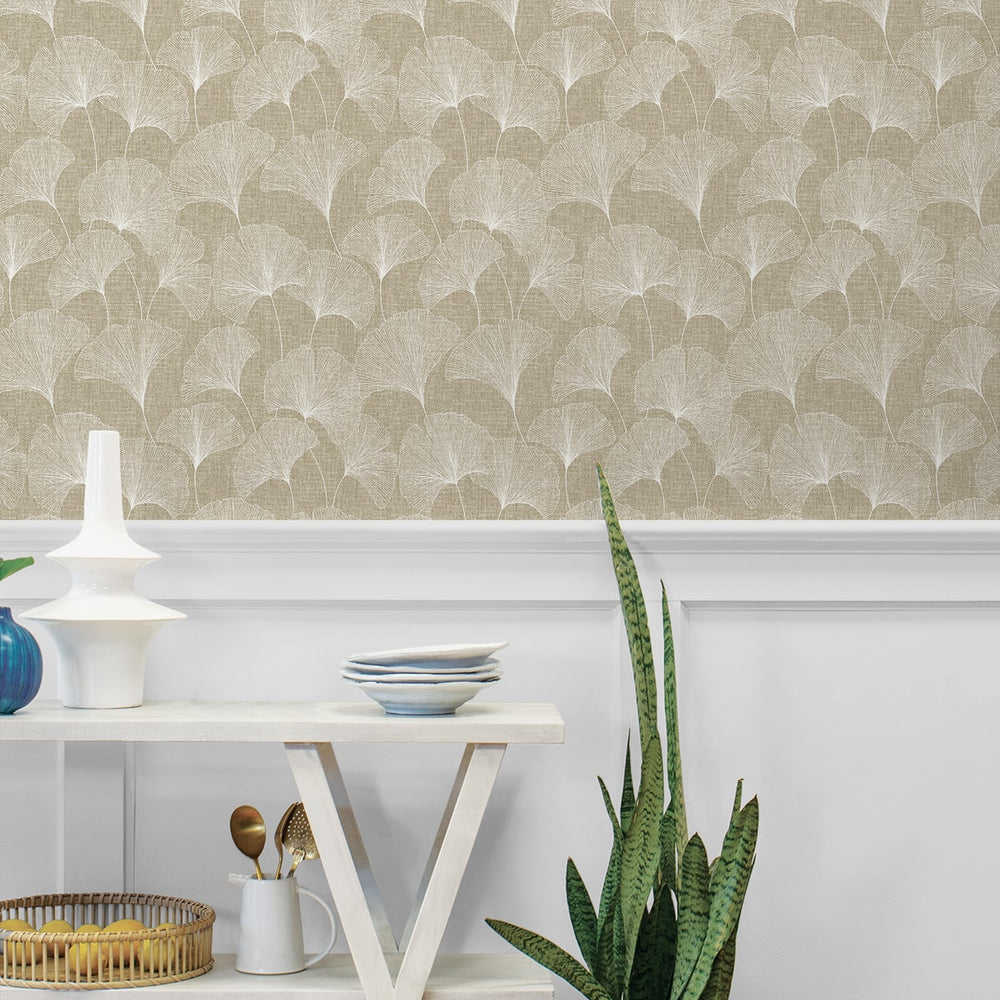 
                  
                    160462WR gingko leaf peel and stick wallpaper dining room from Surface Style
                  
                