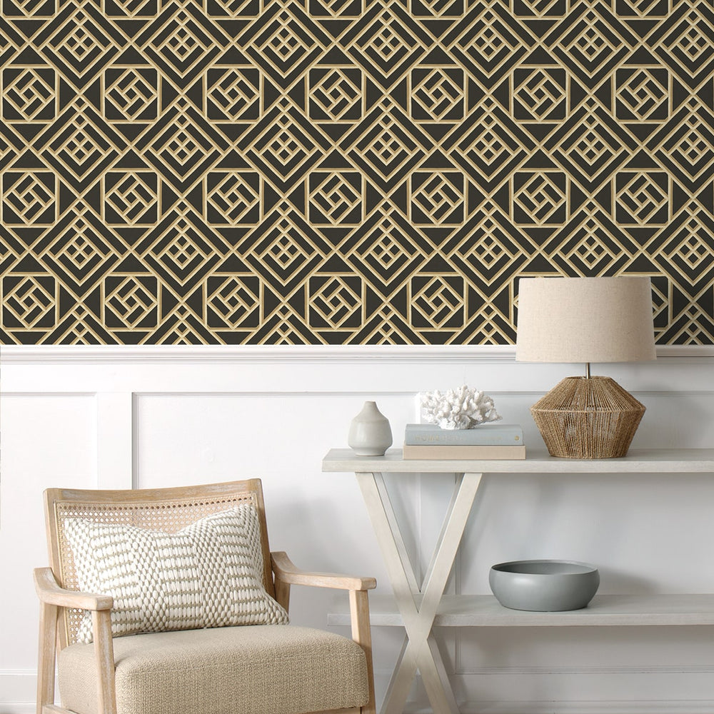 
                  
                    160470WR lattice peel and stick wallpaper dining room from Surface Style
                  
                